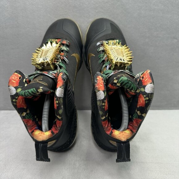 Mens Size 8.5 Nike LeBron 9 IX Watch The Throne Basketball Shoes Black Gold 2022 main image 4